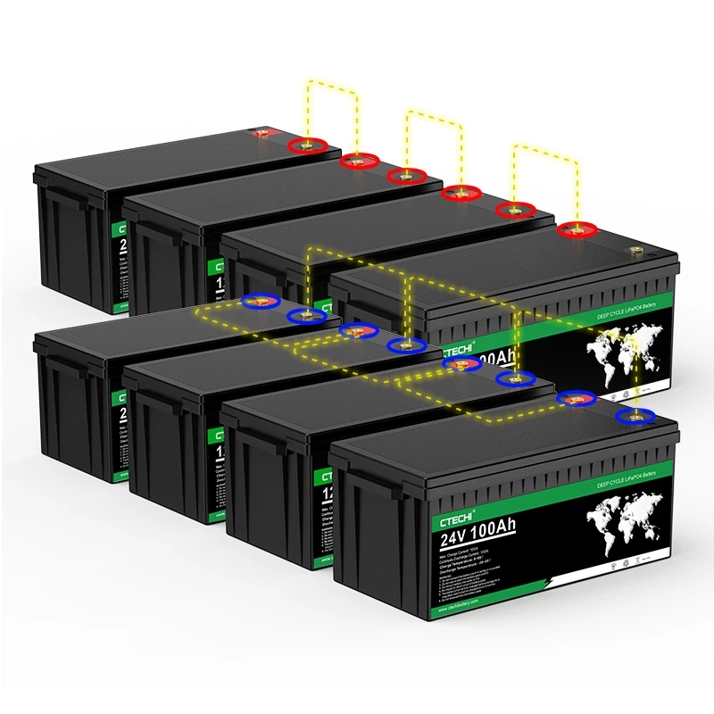 24V 100Ah 200Ah Deep Cycle Lithium LiFePO4 Battery