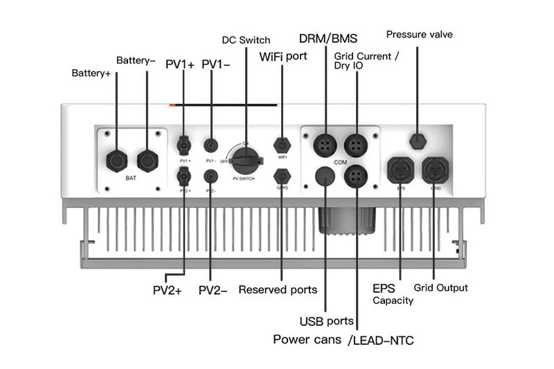 3kw - 6KW Single Phase On&Off Grid Hybrid UPS Solar Power Inverter