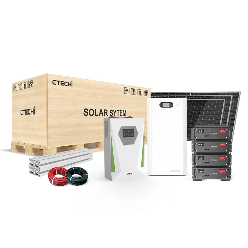 3KW - 100KW with Hybrid Inverter LiFePo4 Battery PV Panel Roof Mounting Tools Home Solar System Kit