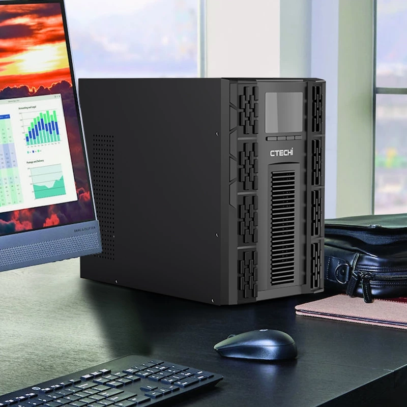 CTECHI Lithium 110V High Voltage 1-3KVA UPS Online Battery for Home