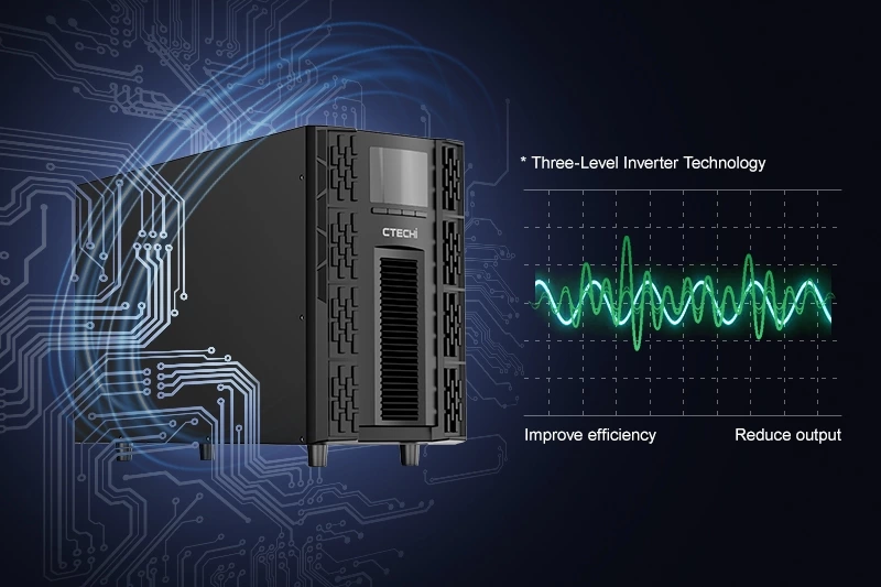 CTECHI Lithium 110V High Voltage 6-10KVA UPS Online Battery for Data Centers