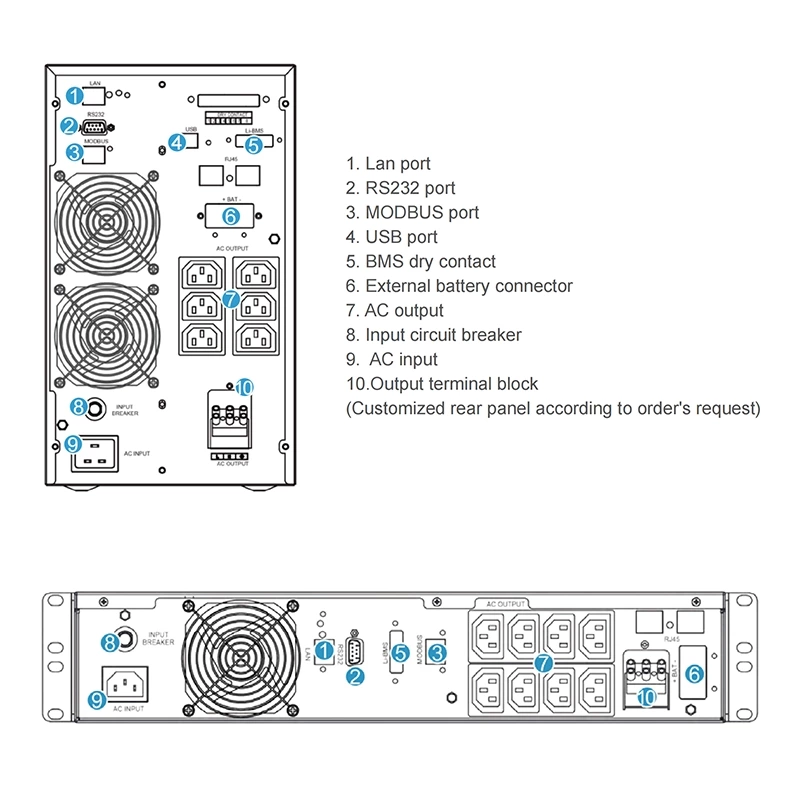 CTECHI Lithium 220V 1-3KVA UPS Battery Backup