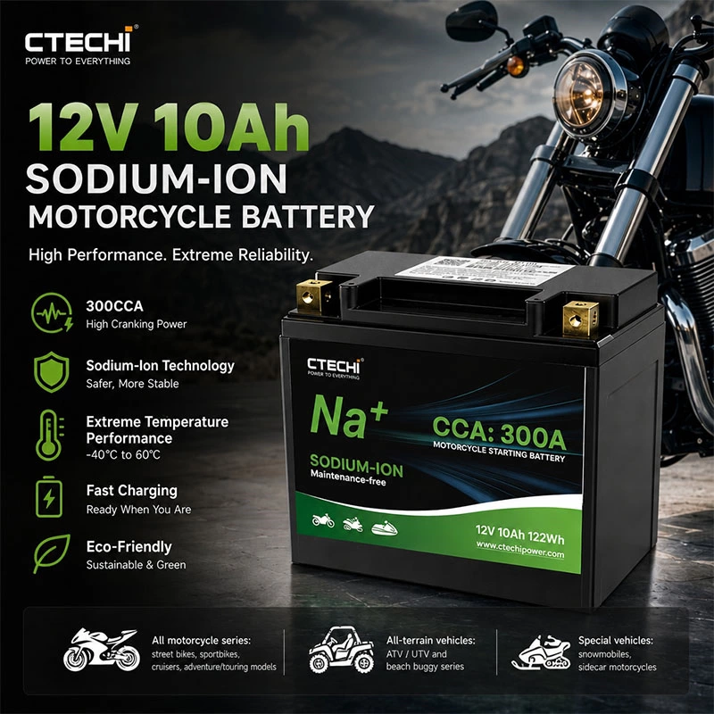 CTECHI 12V10Ah High-Performance Sodium-Ion Starting