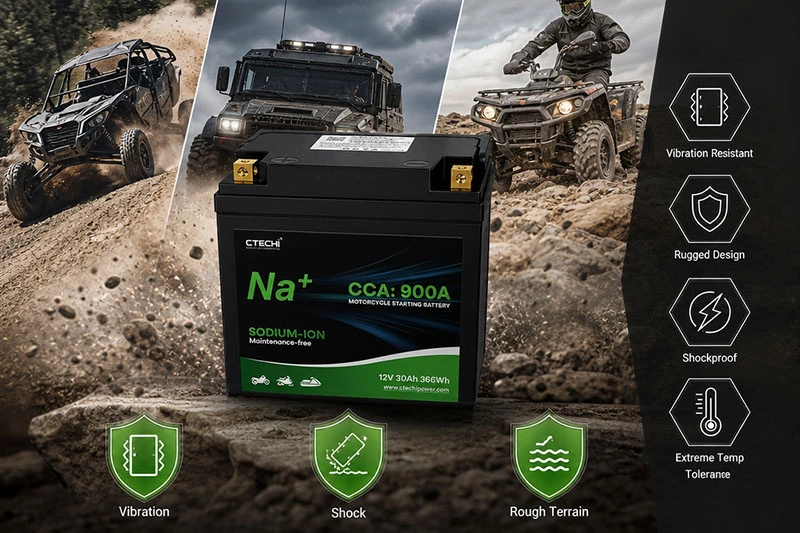 CTECHI 12V30Ah Ultra-High Power Sodium-Ion Starting Battery