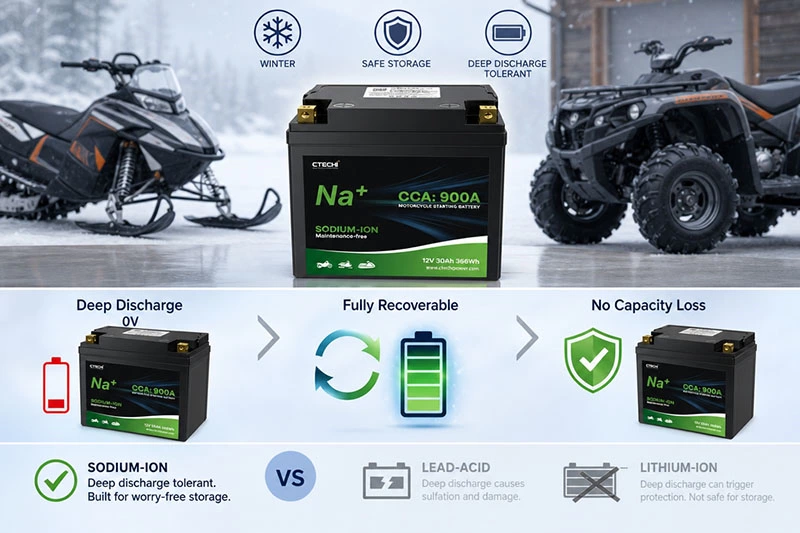 CTECHI 12V30Ah Ultra-High Power Sodium-Ion Starting Battery