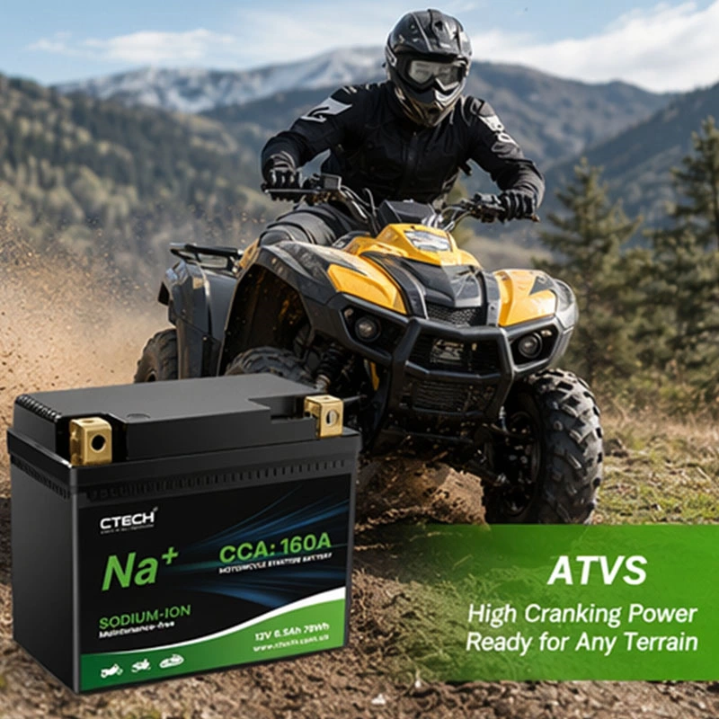 CTECHI 12V6.5Ah Sodium-Ion Motorcycle Starting Battery