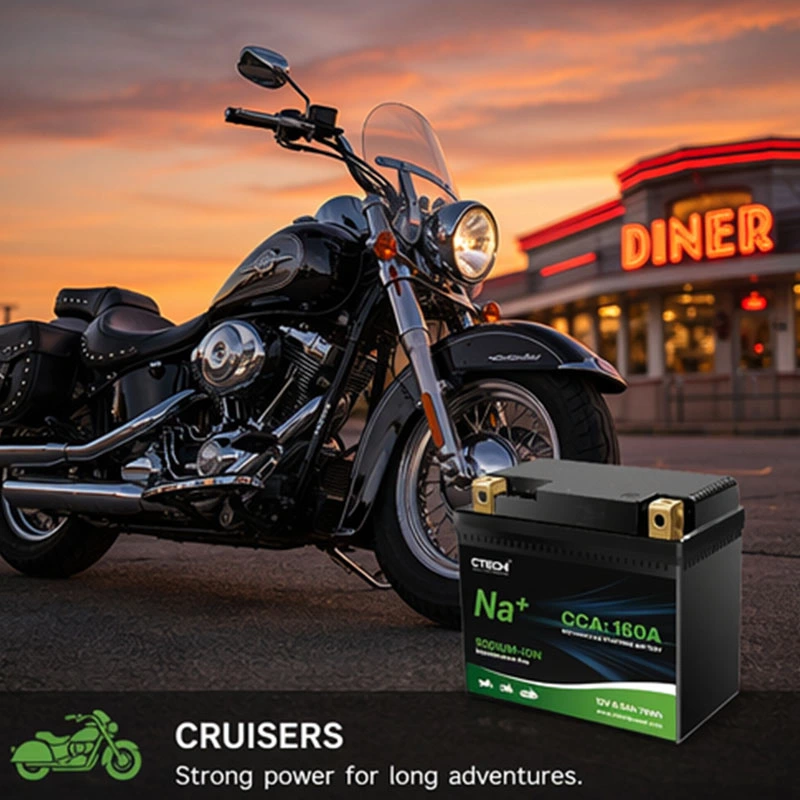 CTECHI 12V6.5Ah Sodium-Ion Motorcycle Starting Battery