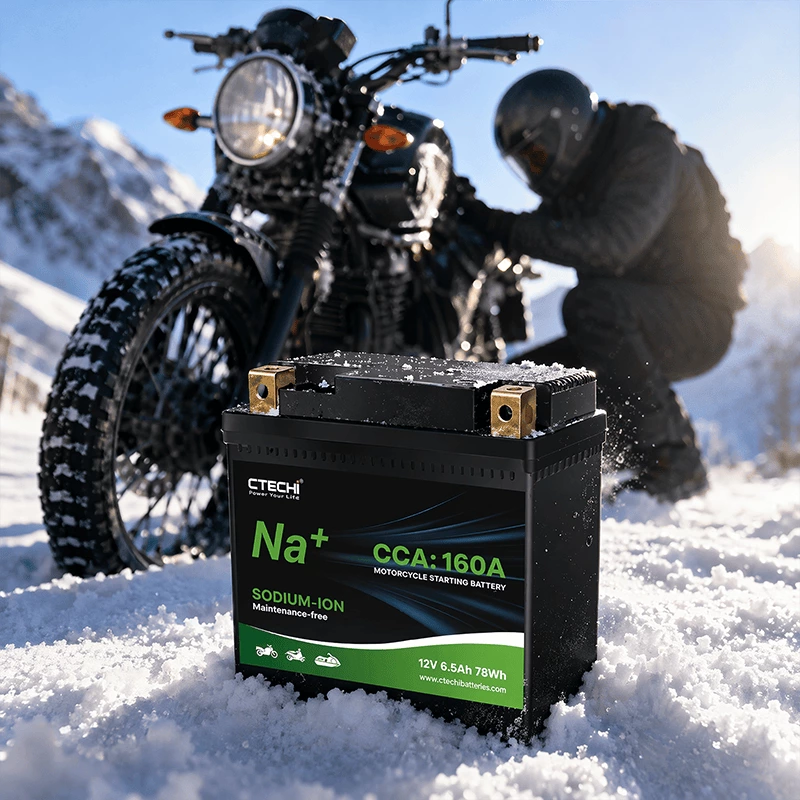 CTECHI 12V6.5Ah Sodium-Ion Motorcycle Starting Battery