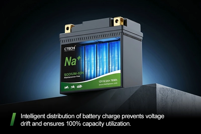 CTECHI 12V6.5Ah Sodium-Ion Motorcycle Starting Battery