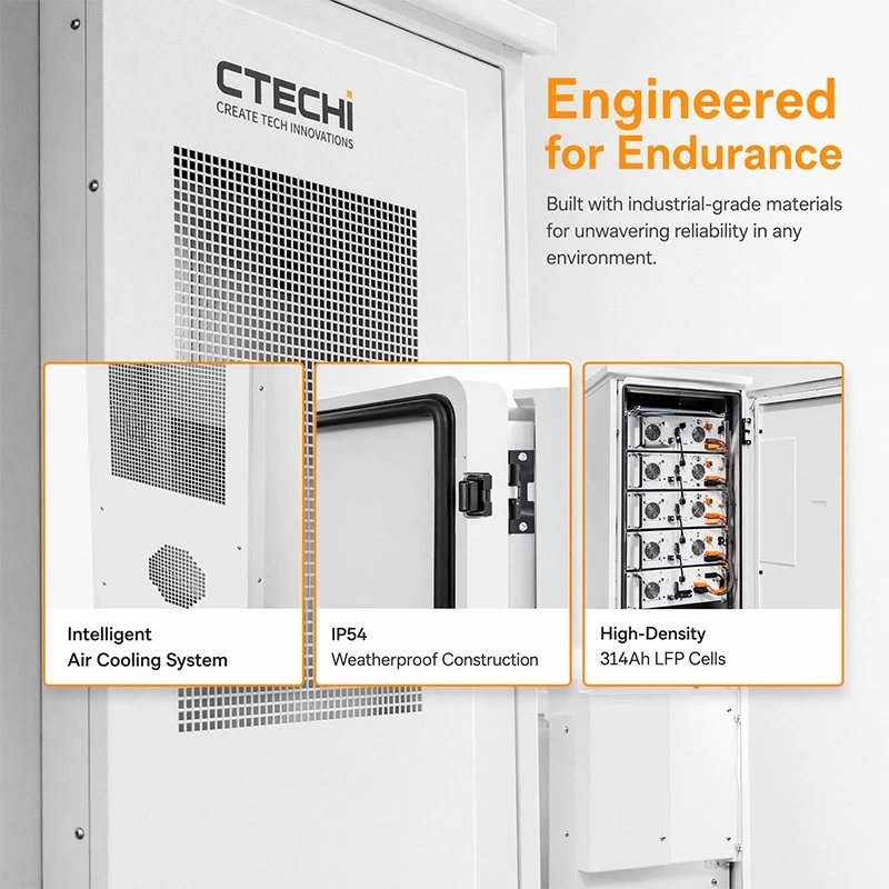 CTECHI ESS100KW/241KWh Split-Type Commercial & Industrial BESS Solar Battery Energy Storage System