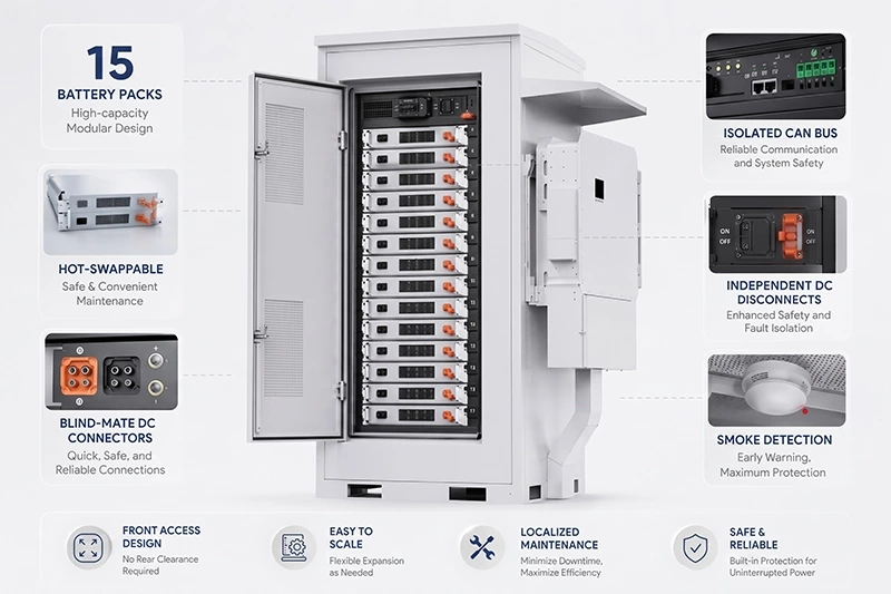CTECHI ESS100KW/241KWh Split-Type Commercial & Industrial BESS Solar Battery Energy Storage System