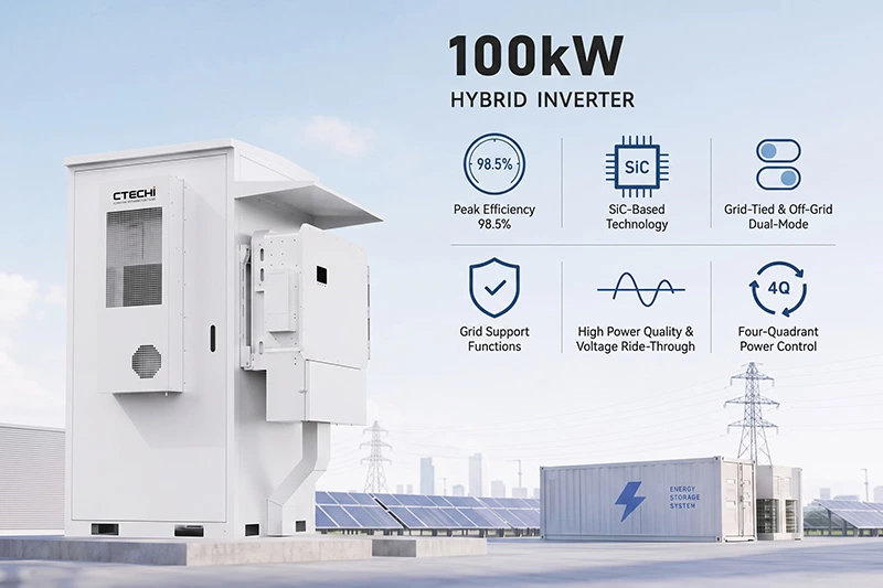 CTECHI ESS100KW/241KWh Split-Type Commercial & Industrial BESS Solar Battery Energy Storage System