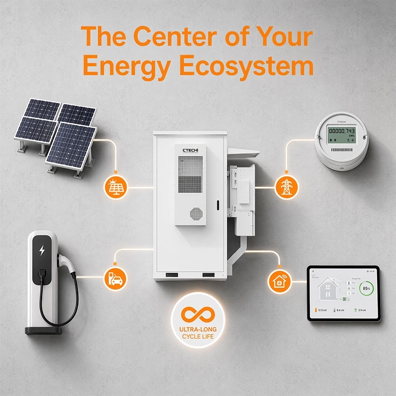 CTECHI ESS125KW/261KWh Split-Type Liquid-Cooled Commercial & Industrial BESS Solar Battery Energy Storage System