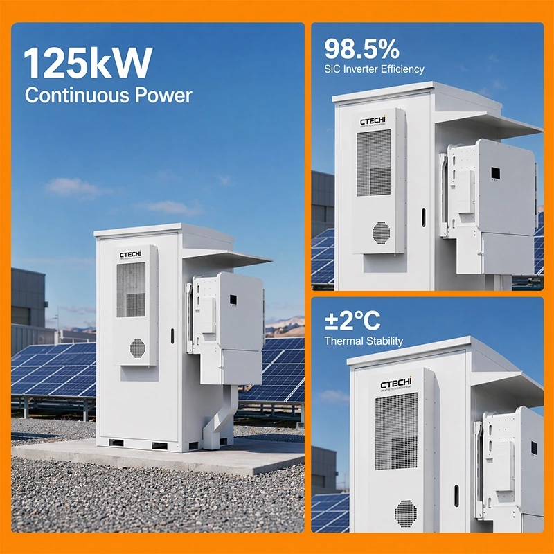 CTECHI ESS125KW/261KWh Split-Type Liquid-Cooled Commercial & Industrial BESS Solar Battery Energy Storage System