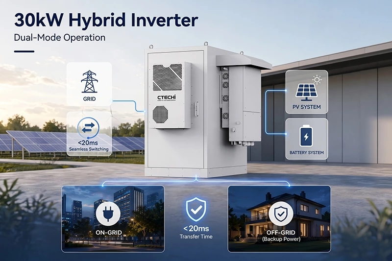 CTECHI ESS30KW/65KWh Split-Type Commercial & Industrial BESS Solar Battery Energy Storage System