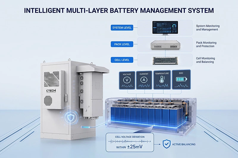 CTECHI ESS30KW/65KWh Split-Type Commercial & Industrial BESS Solar Battery Energy Storage System