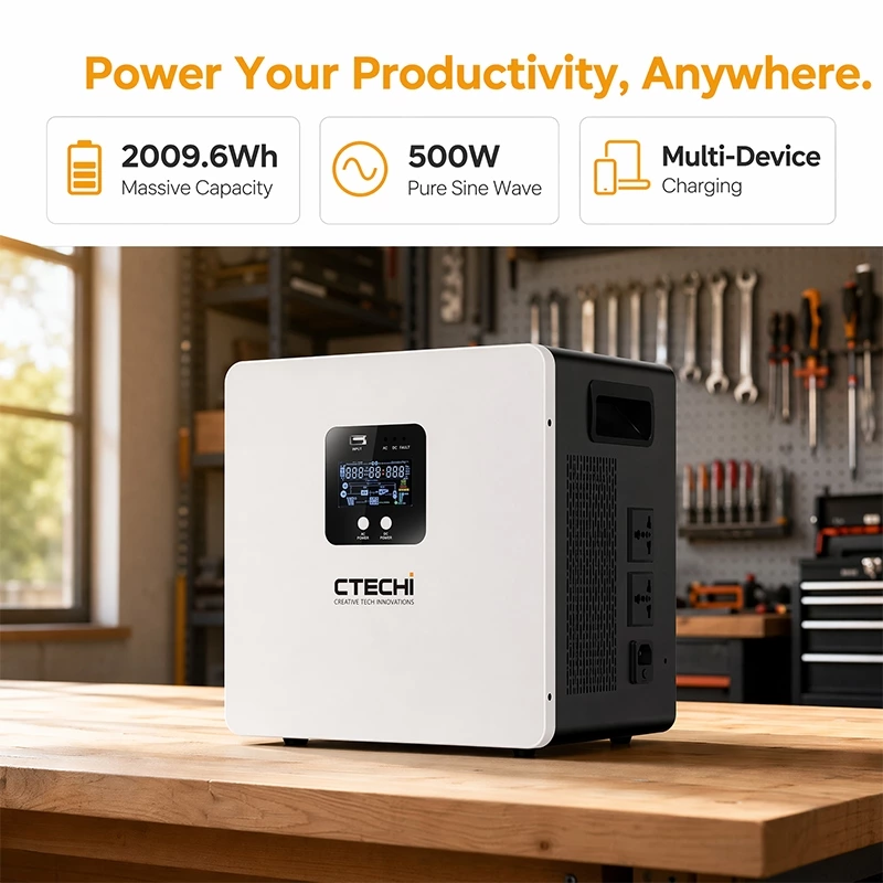 CTECHI GT-F500D2 500W 2009.6Wh Portable Power Station | Professional C&I Backup Power
