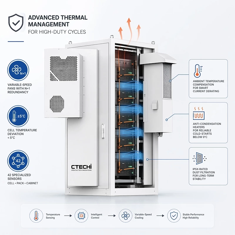 CTECHI ESS50KW/112KWh Split-Type Commercial & Industrial BESS Solar Battery Energy Storage System