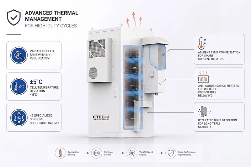 CTECHI ESS50KW/112KWh Split-Type Commercial & Industrial BESS Solar Battery Energy Storage System