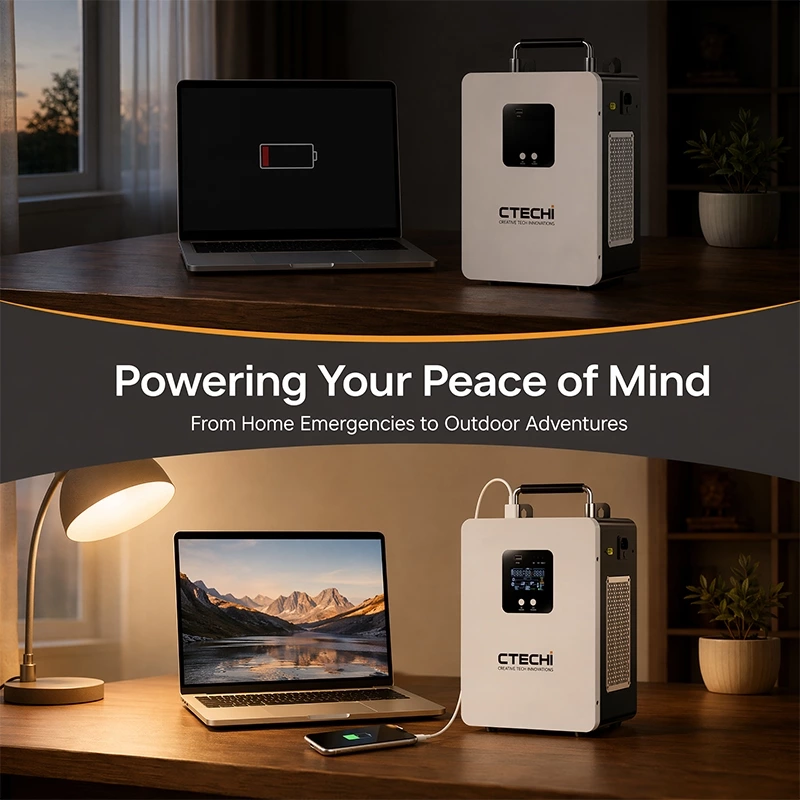 CTECHI GT-F300D 300W 1004.8Wh Portable Power Station | LiFePO4 Emergency Backup Battery